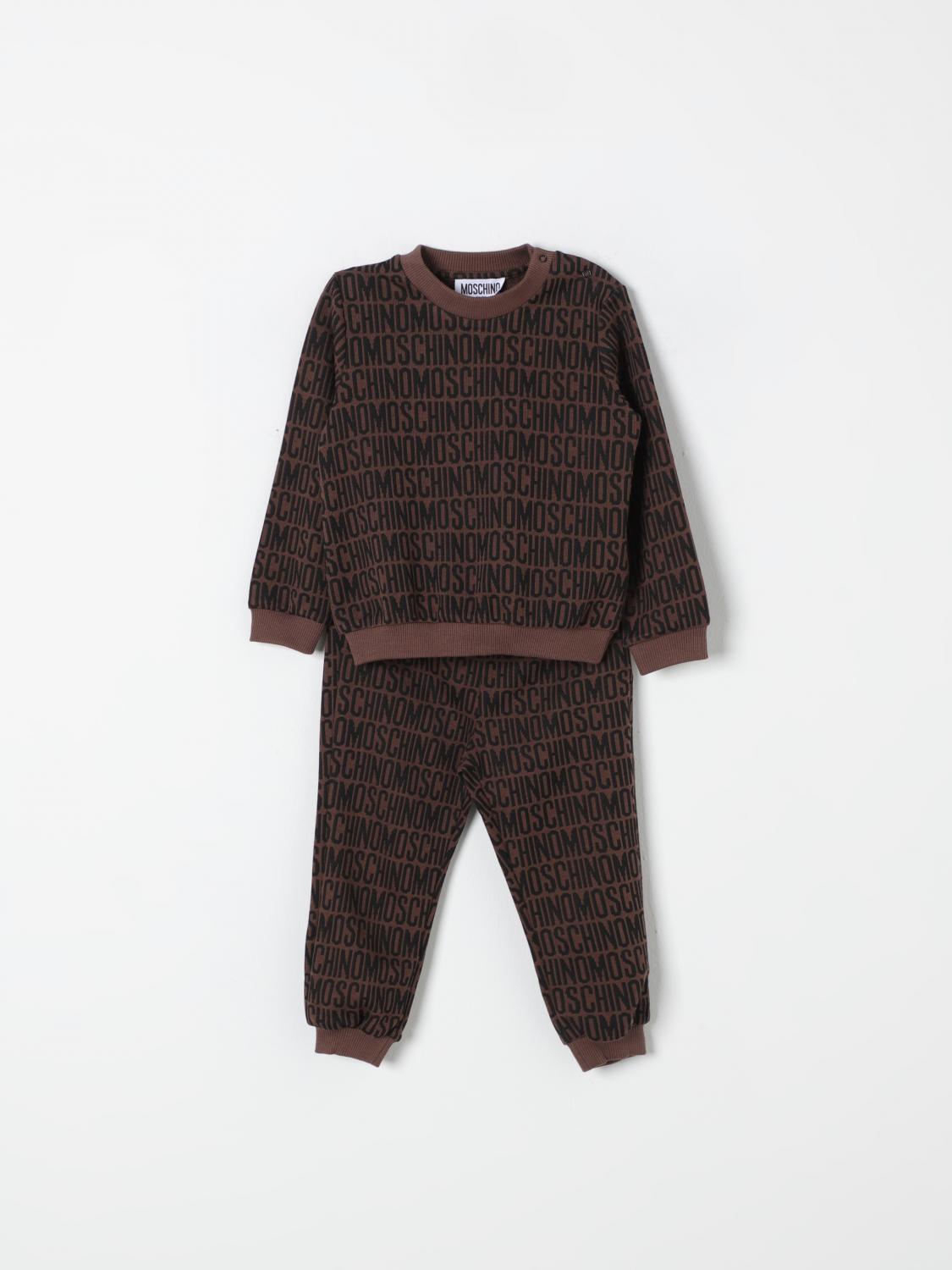 Shop Moschino Jumpsuit  Kids Color Brown In Braun