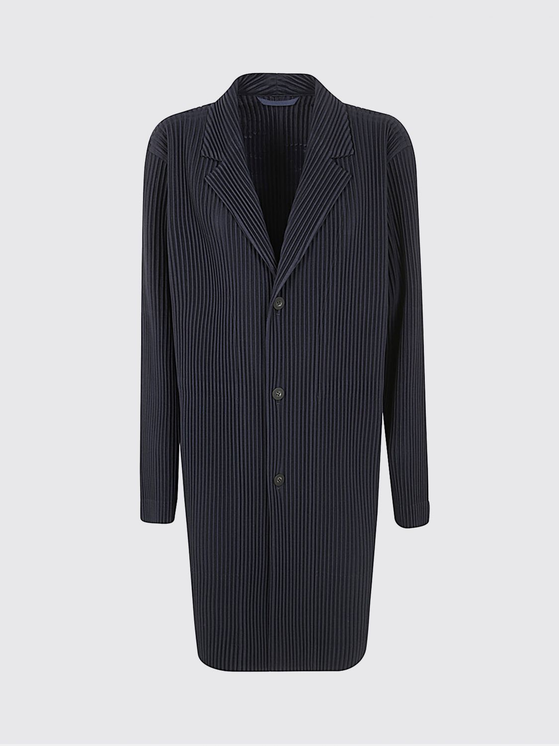 Issey Miyake Coat Homme Plisse'  Men Color Navy In Blue