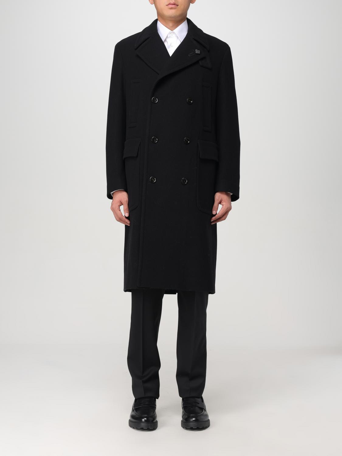 Shop Lardini Coat  Men Color Black