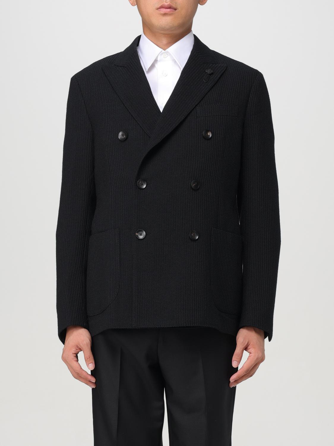 Lardini Jacket Men Color Blue In Black