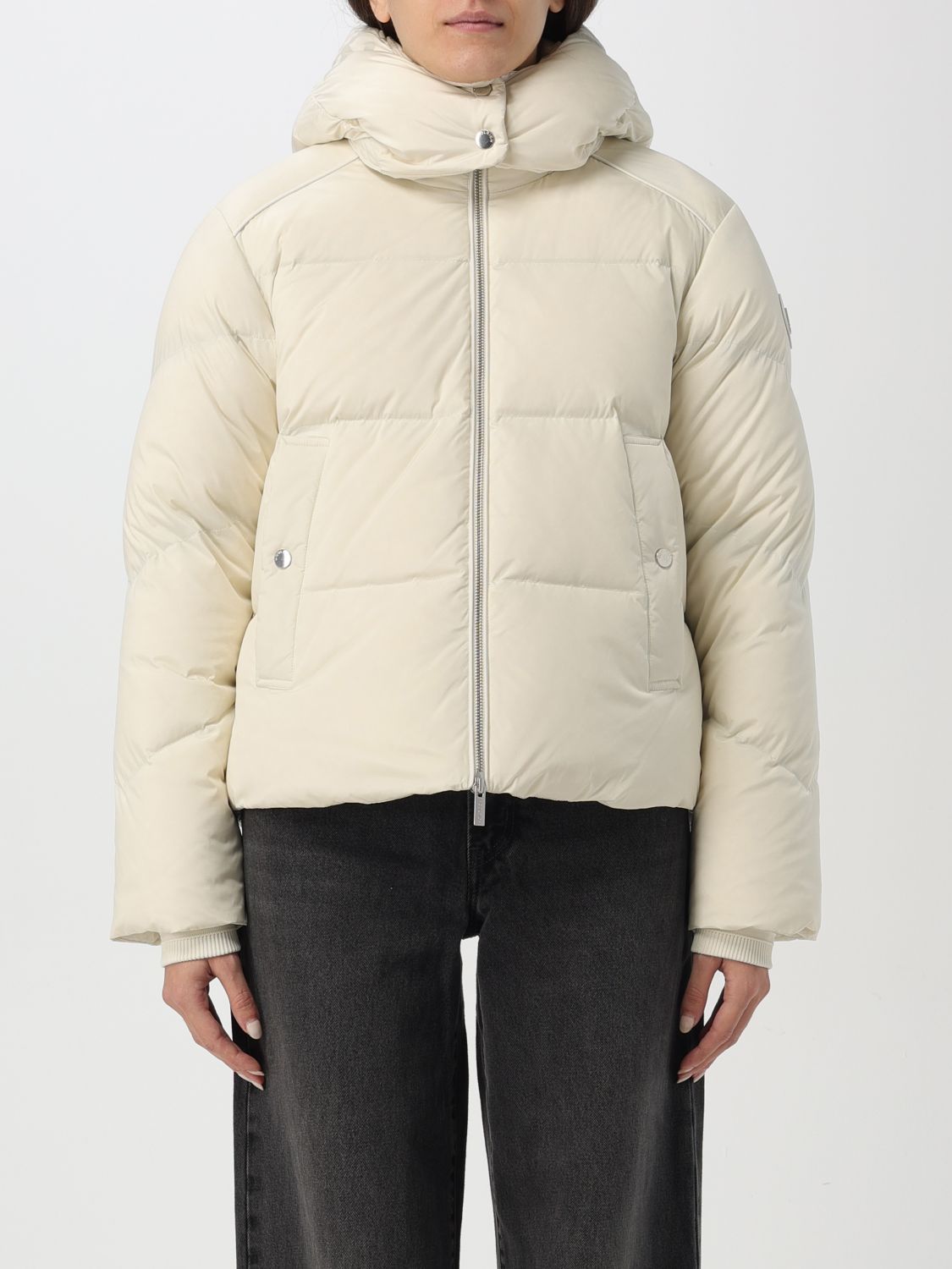 Shop Woolrich Jacket  Woman Color White In Weiss