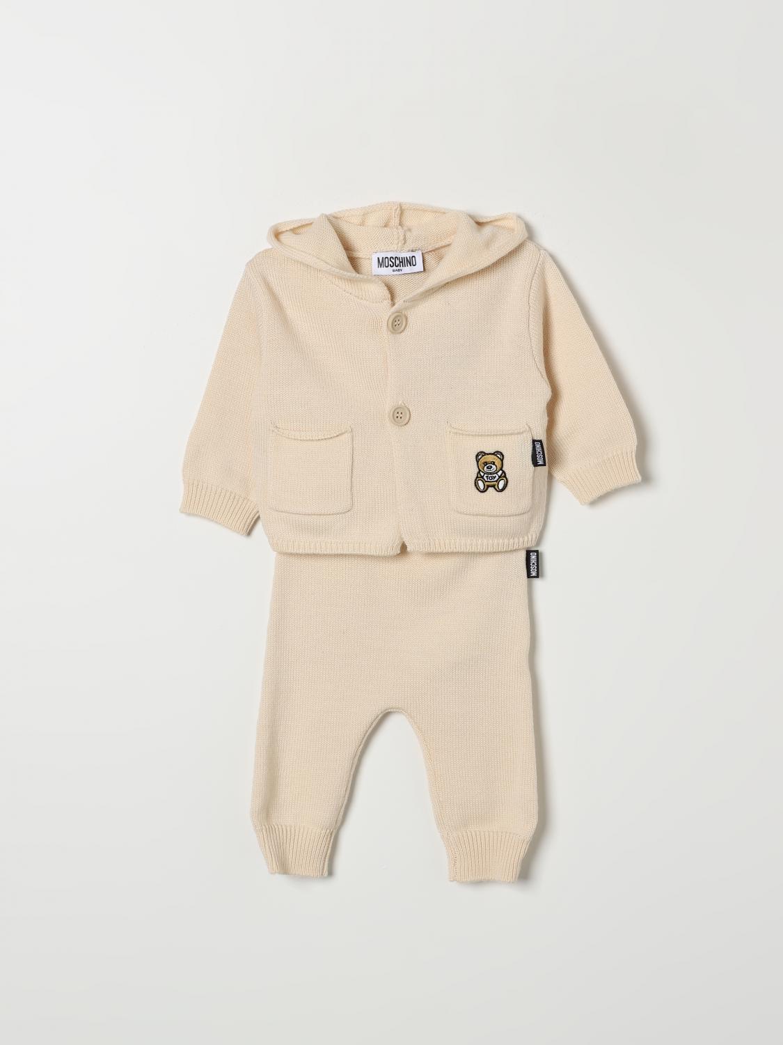 Shop Moschino Jumpsuit  Kids Color Beige