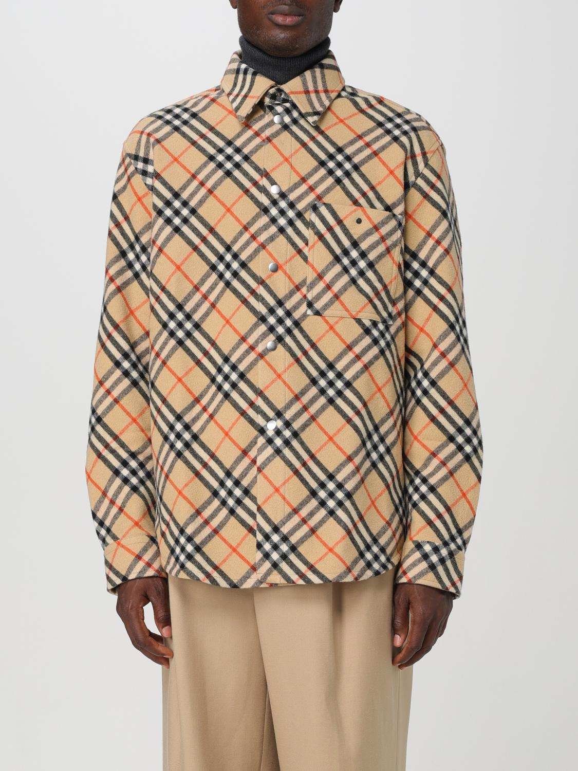 Shop Burberry Shirt  Men Color Sand