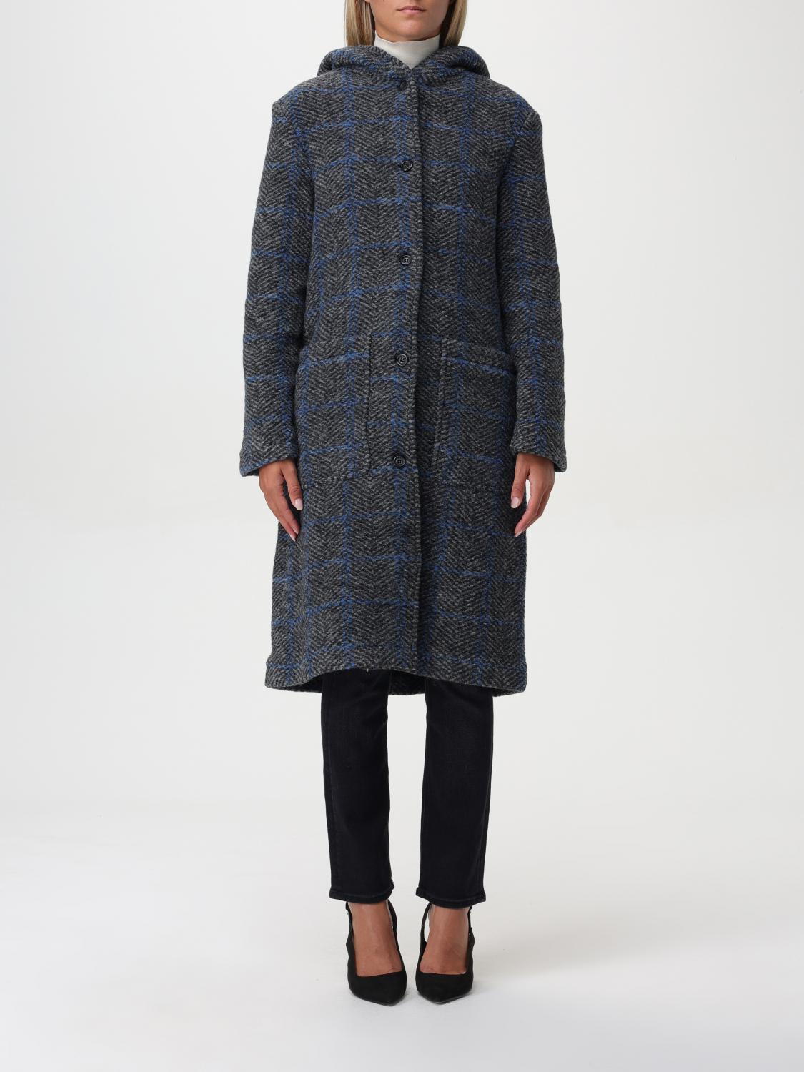 Shop Woolrich Coat  Woman Color Grey In Grau