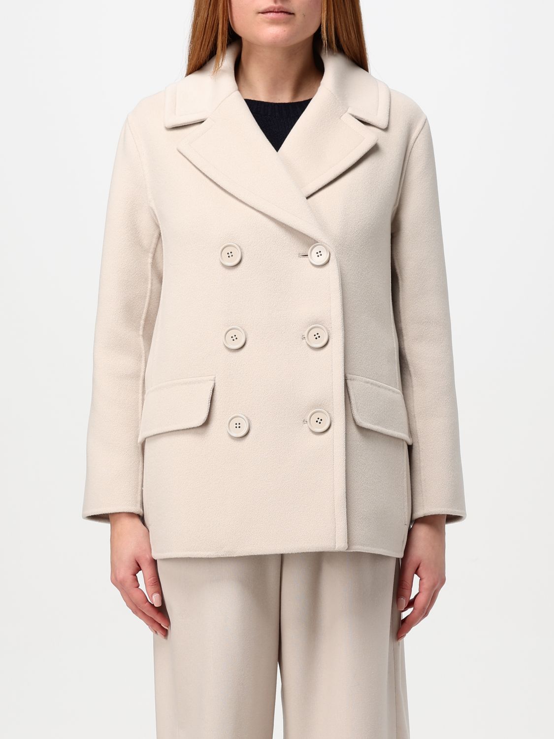 Shop 's Max Mara Coat  Woman Color White In Weiss