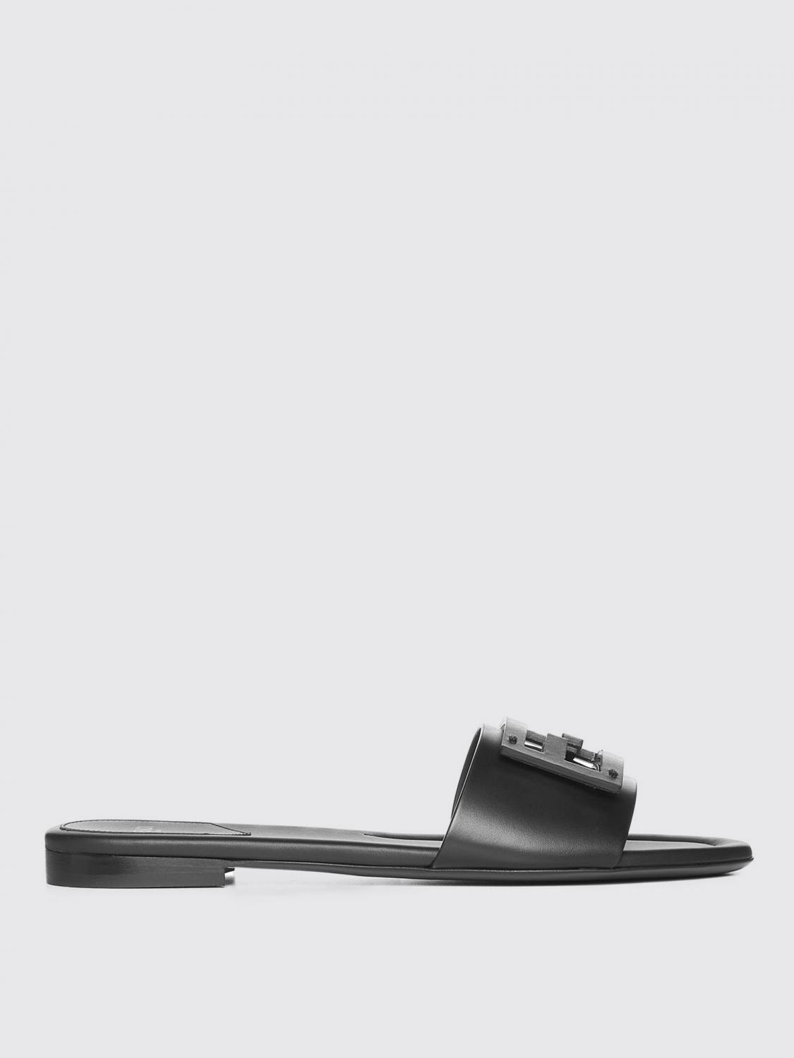 Flat Sandals FENDI Woman color Black