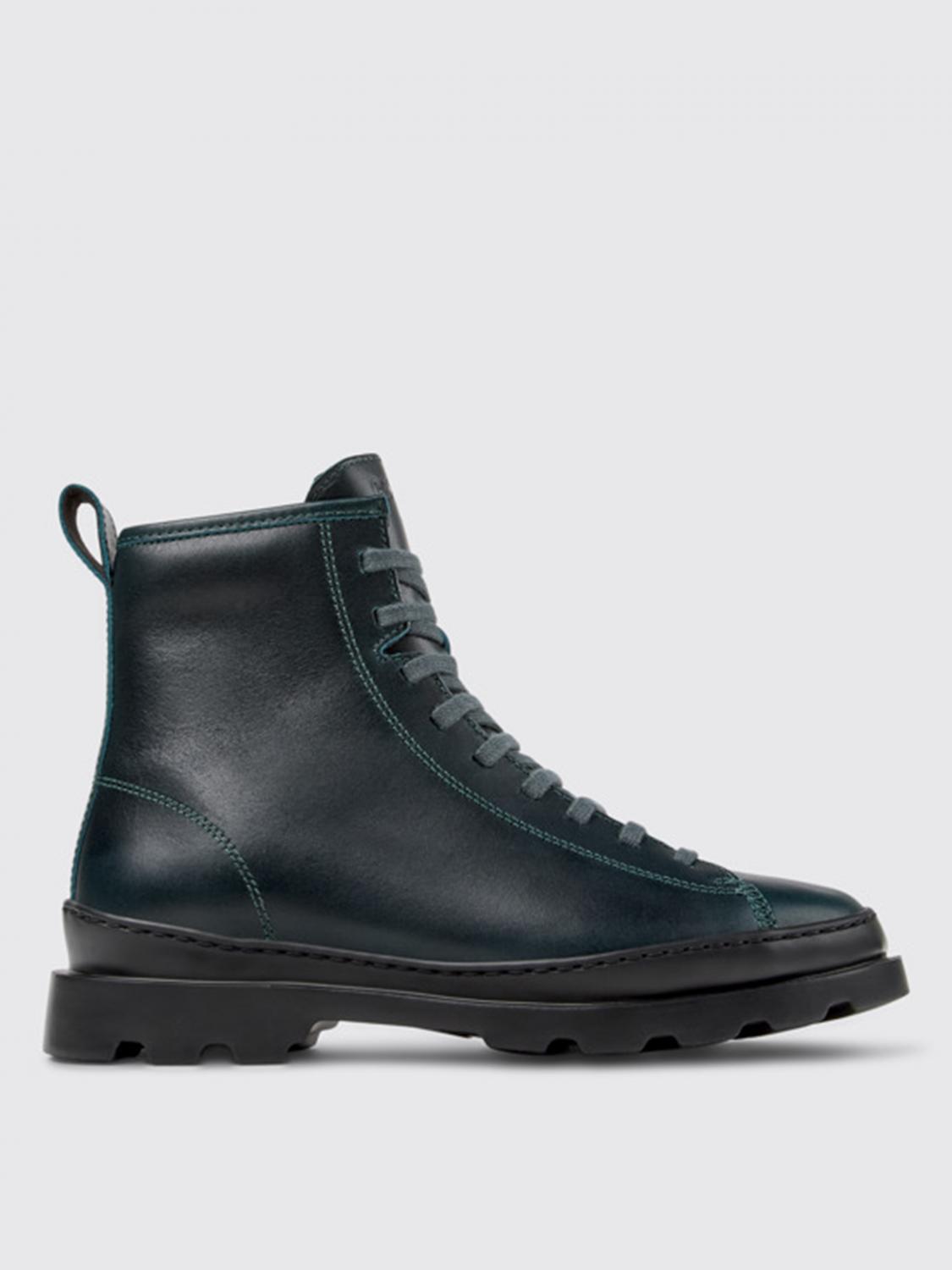 Camper Woman Ankle Boots Deep Teal Size 8 Leather In Grün