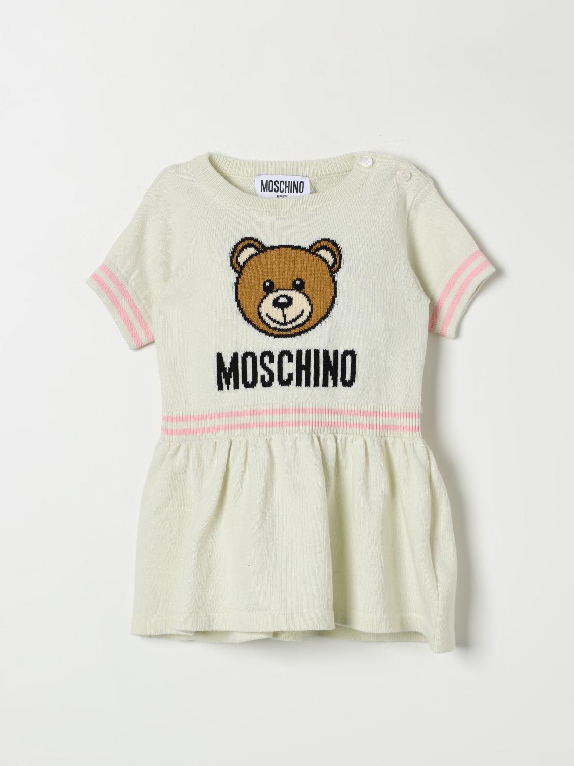 Shop Moschino Romper  Kids Color Yellow Cream