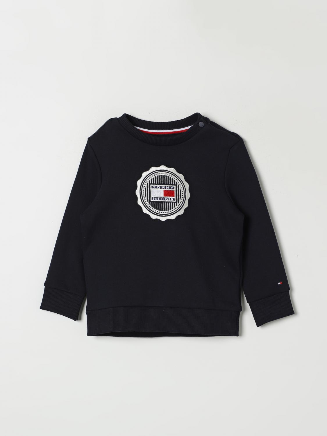 Shop Tommy Hilfiger Sweater  Kids Color Blue In Blau