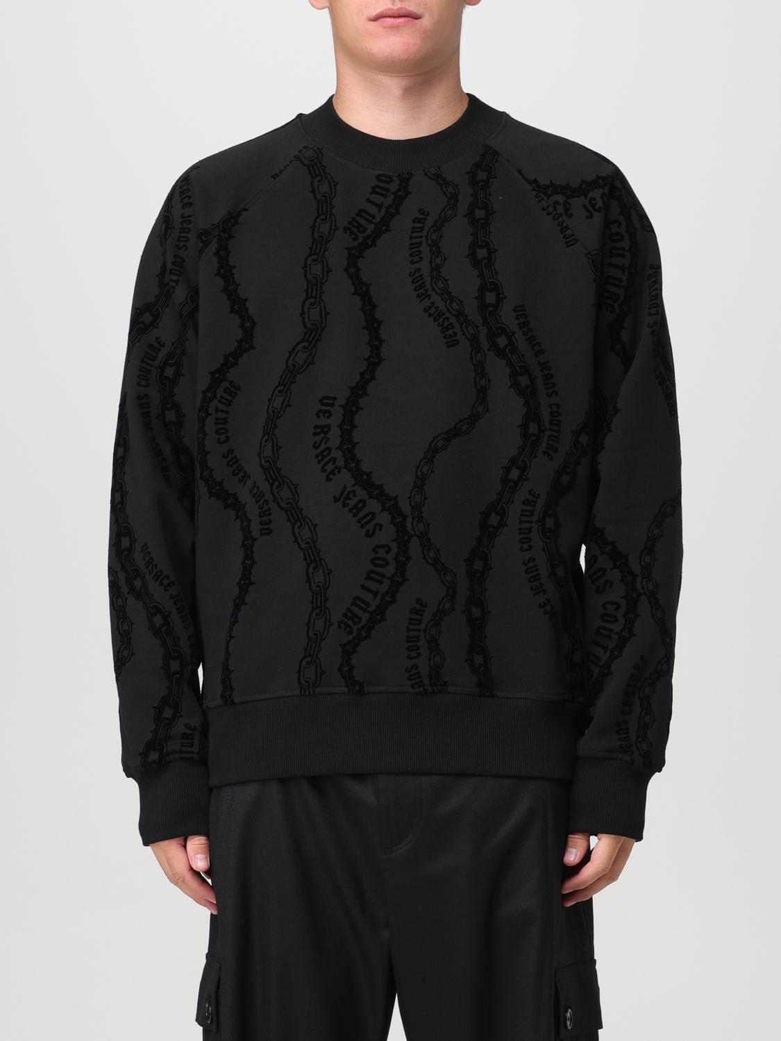 Shop Versace Jeans Couture Sweatshirt  Men Color Black In 黑色