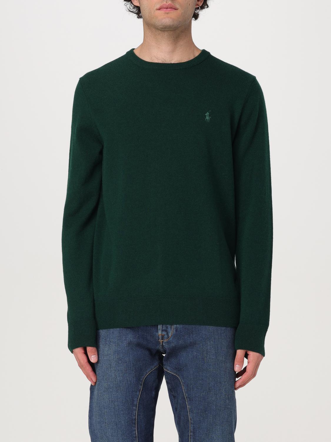 Shop Polo Ralph Lauren Sweater Men Color Green In Grün