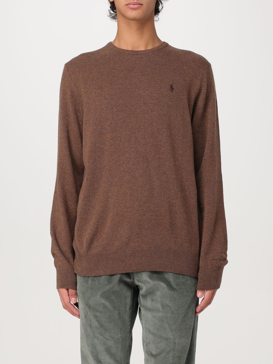 Shop Polo Ralph Lauren Sweater  Men Color Brown In Braun