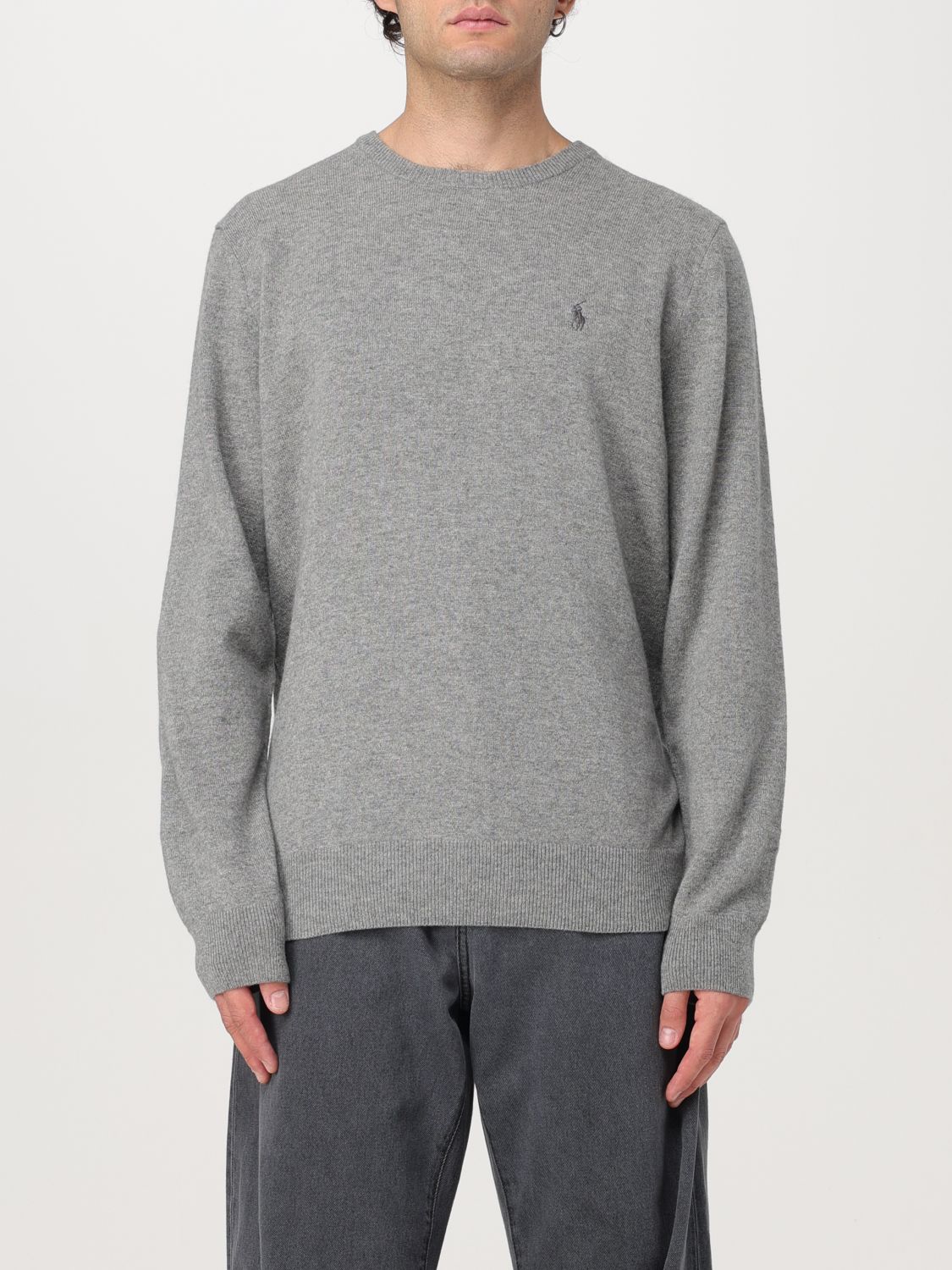 Shop Polo Ralph Lauren Sweater  Men Color Grey 1 In Grau 1