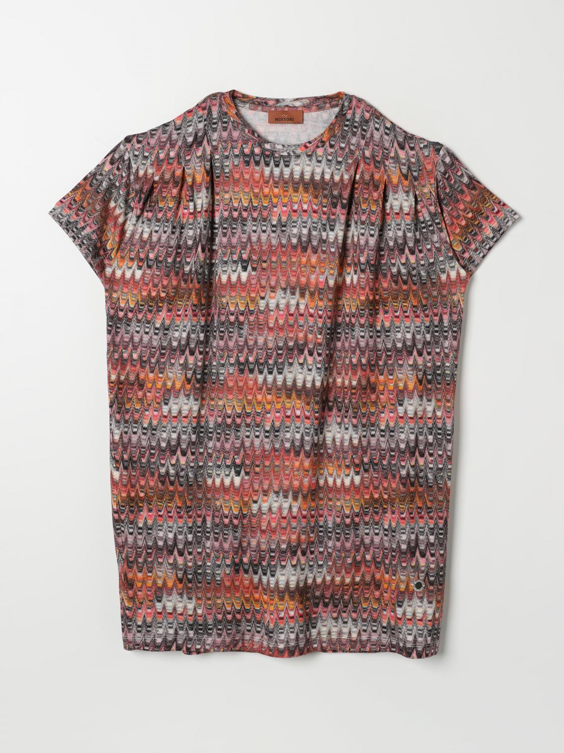 Shop Missoni Dress  Kids Color Multicolor In Bunt