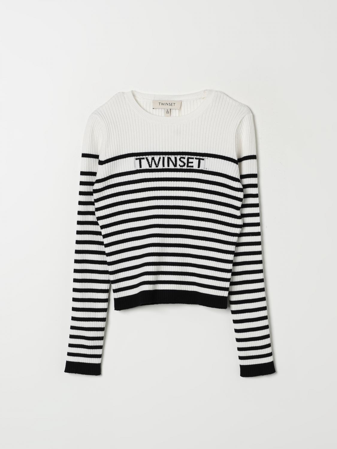 Shop Twinset Sweater  Kids Color White In Weiss