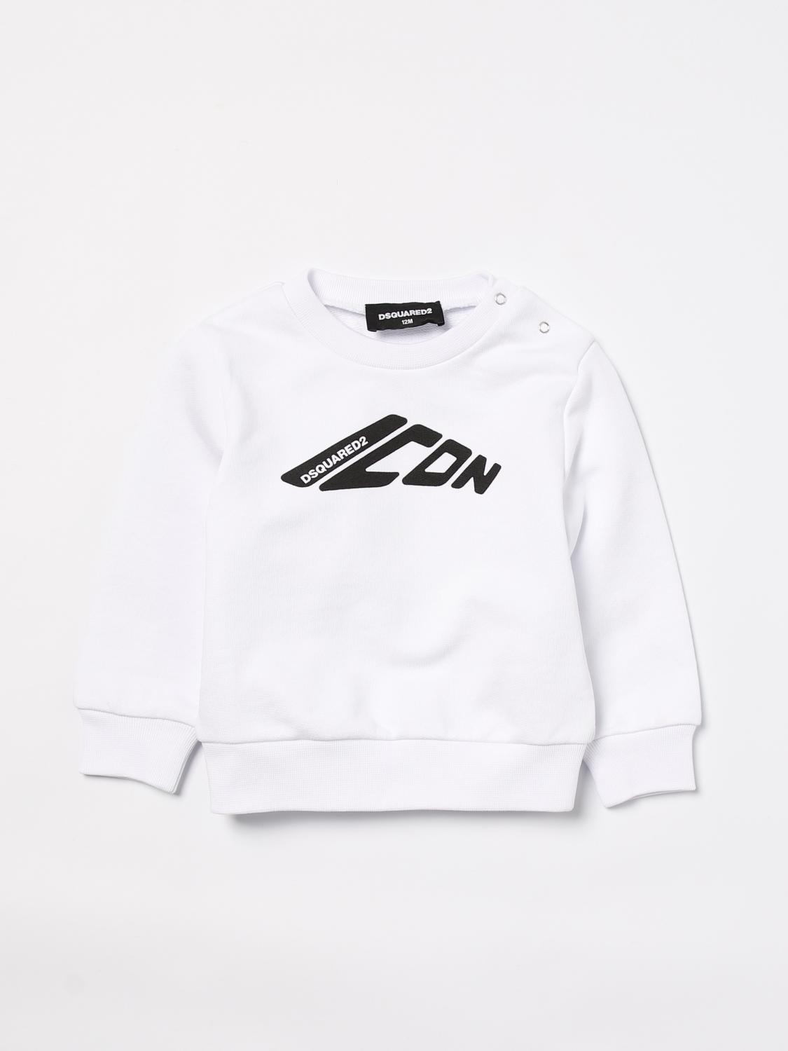 Shop Dsquared2 Sweater  Kids Color White In Weiss