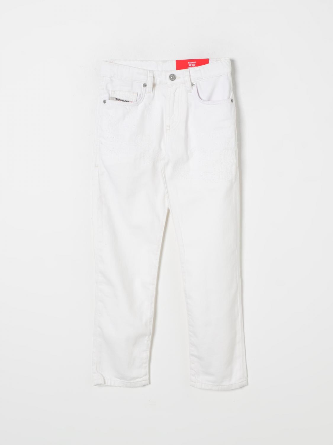 Shop Diesel Jeans  Kids Color White In Weiss