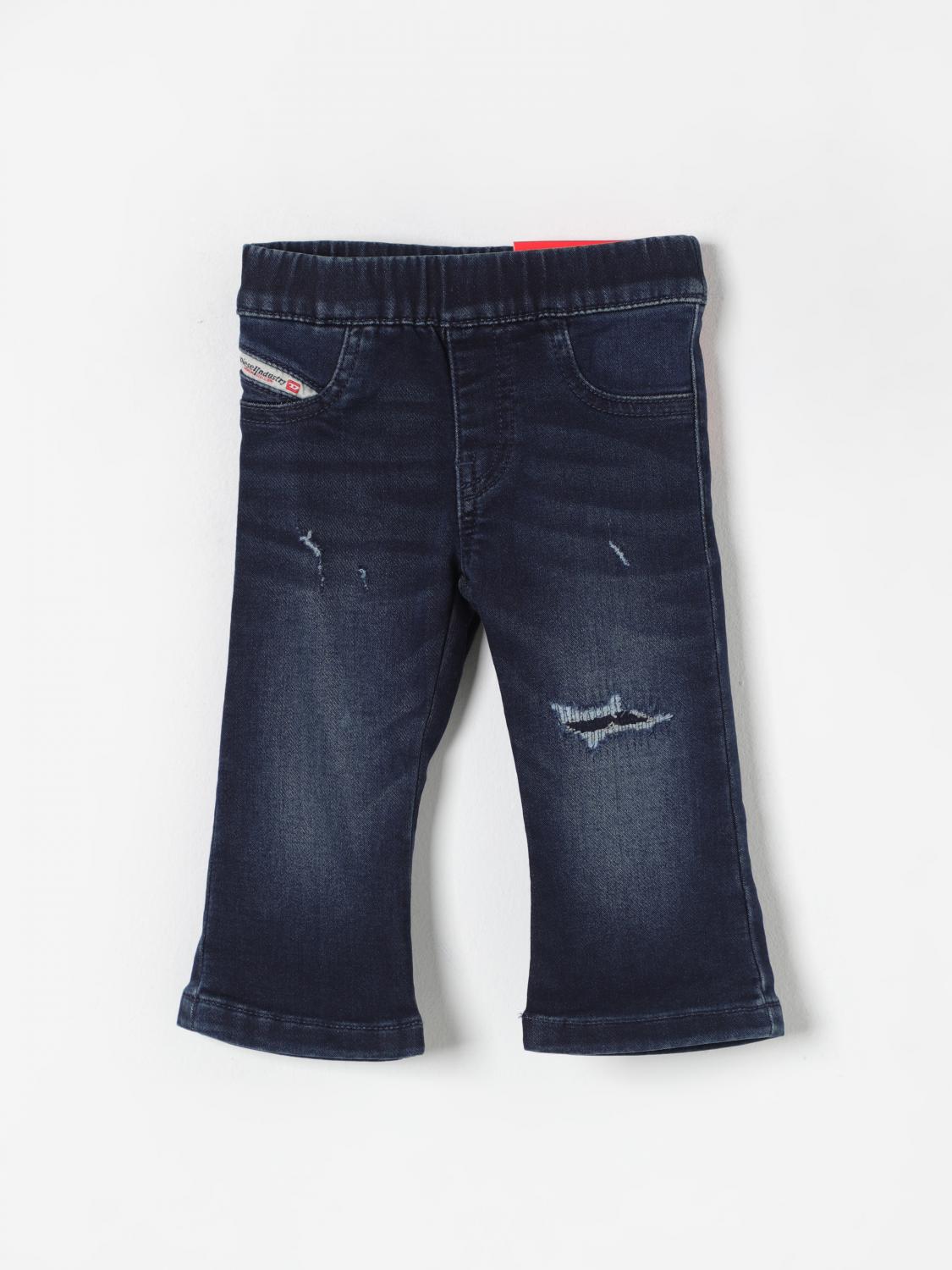 Shop Diesel Pants  Kids Color Denim