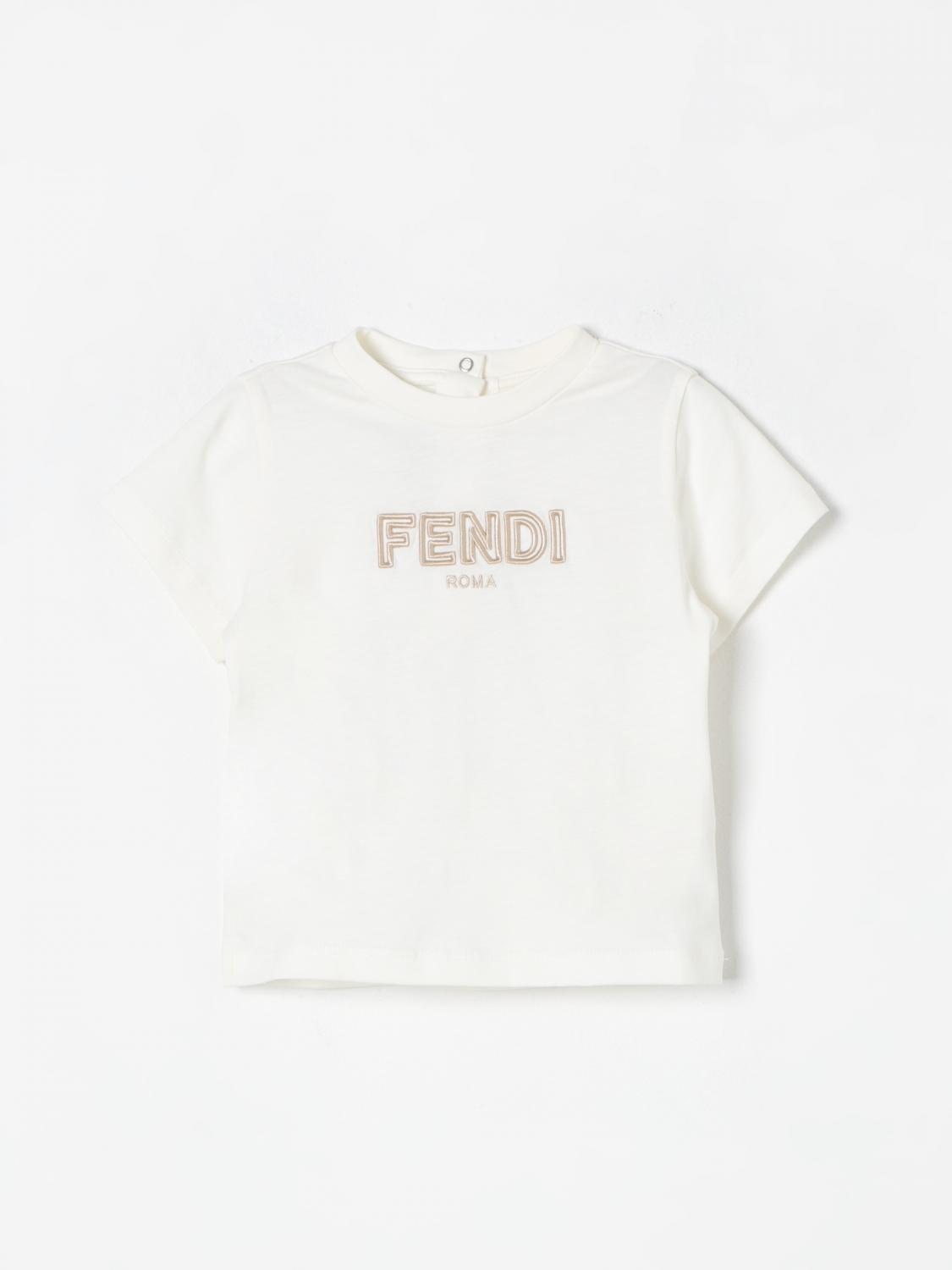 Shop Fendi T-shirt  Kids Color White In Weiss