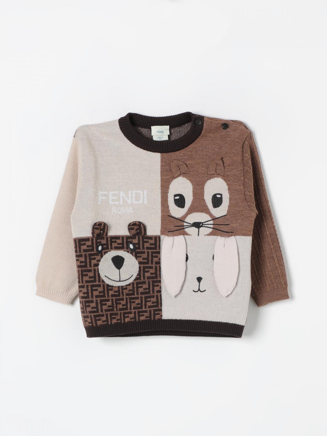 Shop Fendi Sweater  Kids Color Multicolor In Bunt