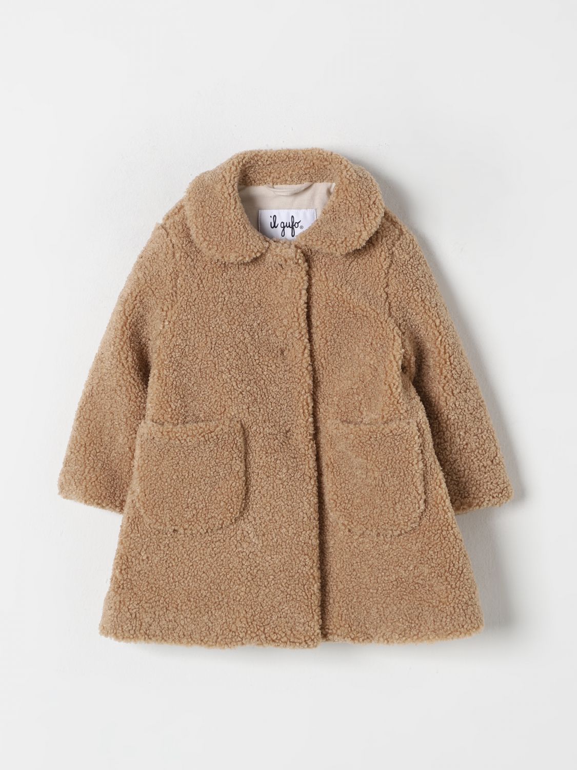 Shop Il Gufo Coats  Kids Color Beige