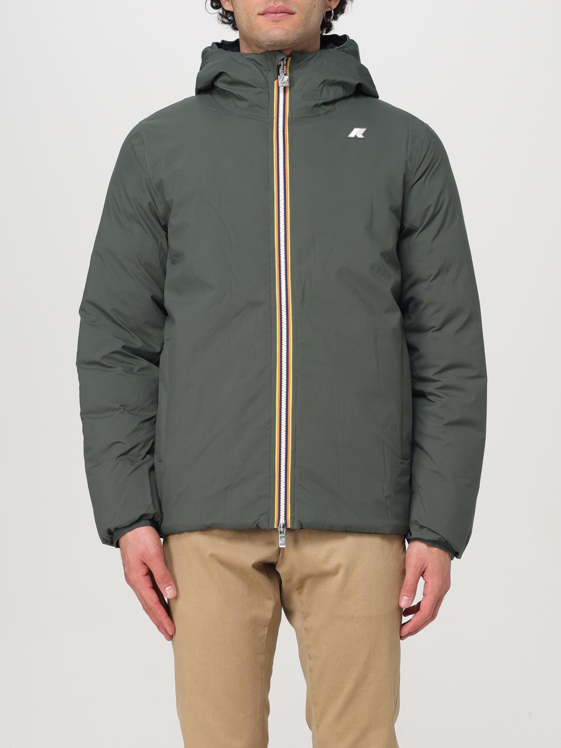 K-way Claude Hooded Nylon Jacket In Grün