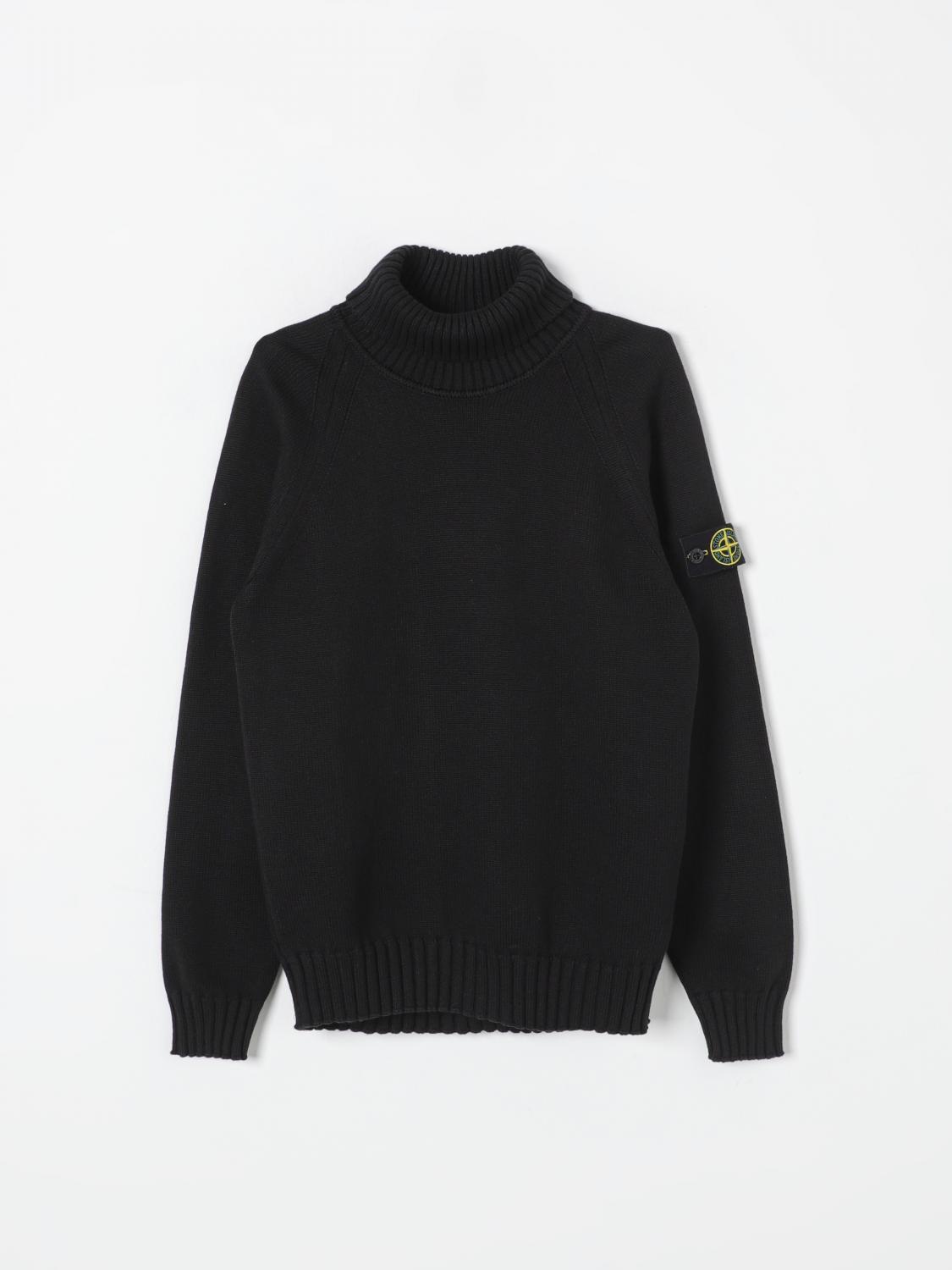 Shop Stone Island Junior Sweater  Kids Color Black In Schwarz