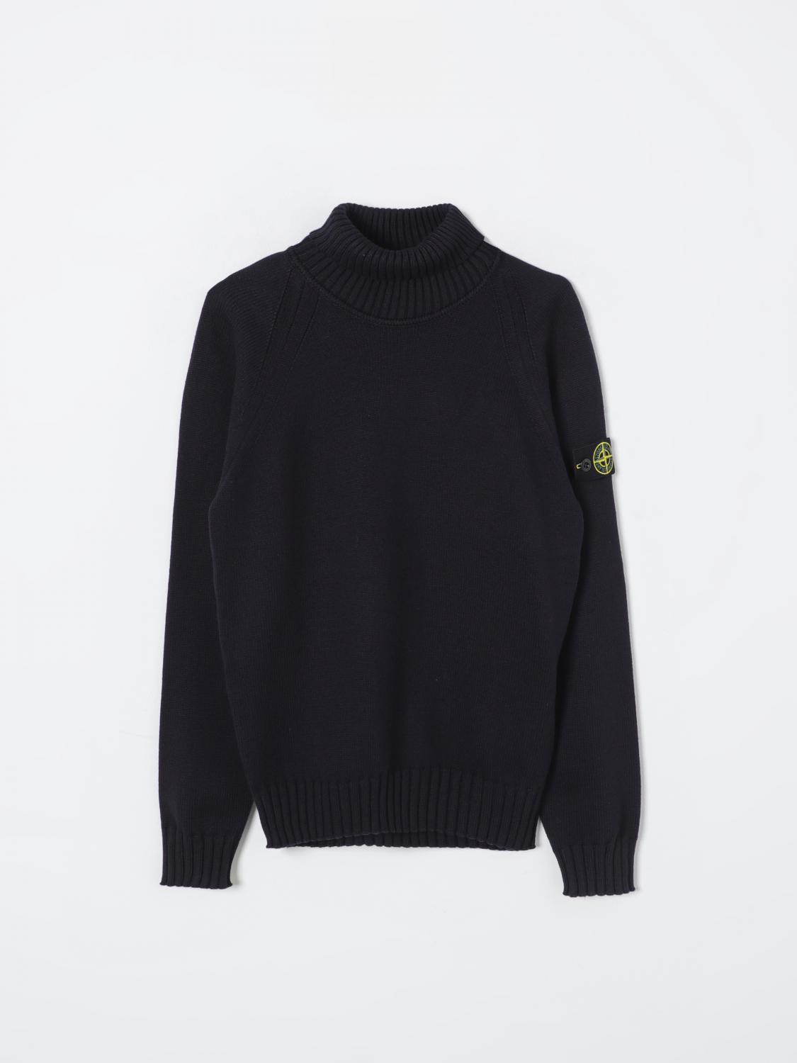 STONE ISLAND JUNIOR Sweater Kids color Blue　STONE ISLAND JUNIOR セーター キッズカラー ブルー STONE