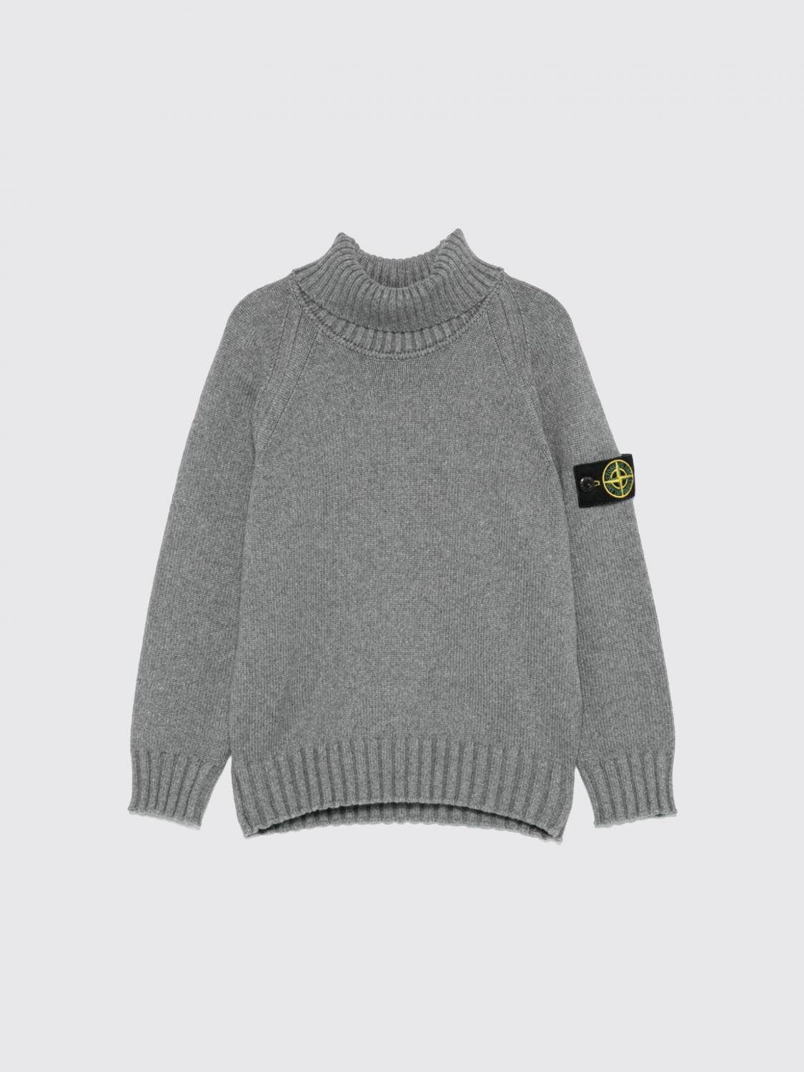 STONE ISLAND JUNIOR Pullover Kinder Farbe Grau
