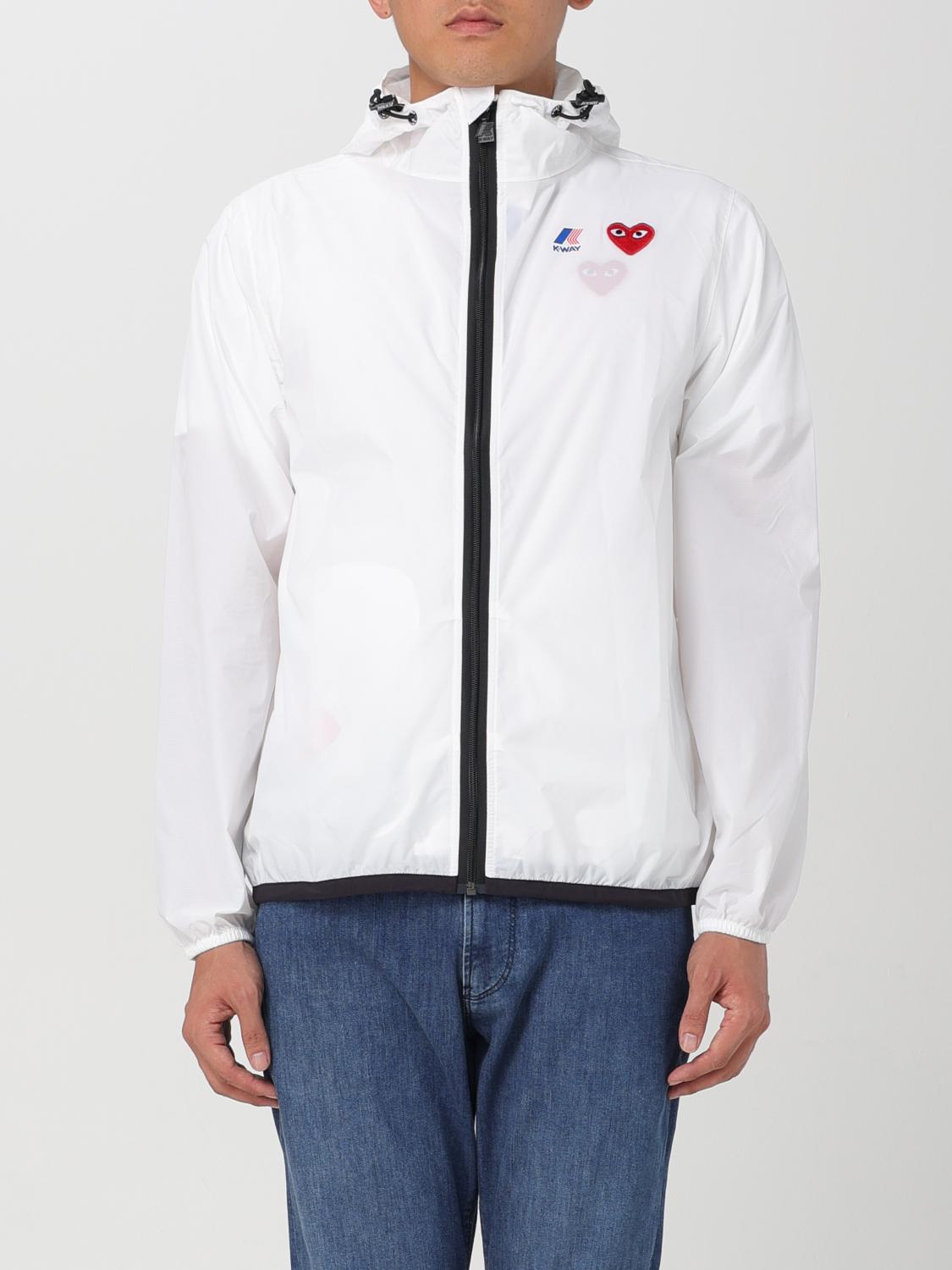 Shop Comme Des Garçons Play Jacket Comme Des Garcons Play Men Color White In Weiss