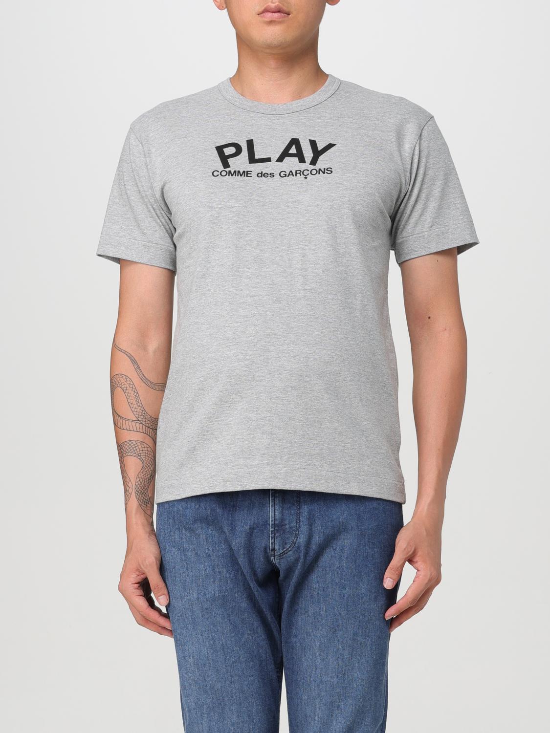 Shop Comme Des Garçons Play T-shirt Comme Des Garcons Play Men Color Grey In 灰色