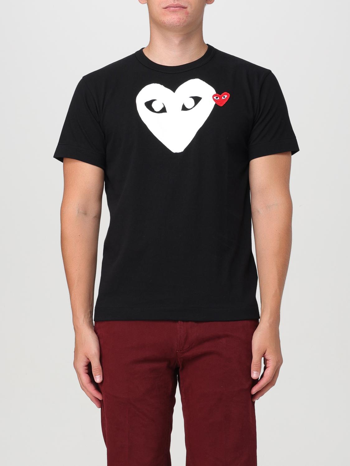 Shop Comme Des Garçons Play T-shirt Comme Des Garcons Play Men Color Black In 黑色