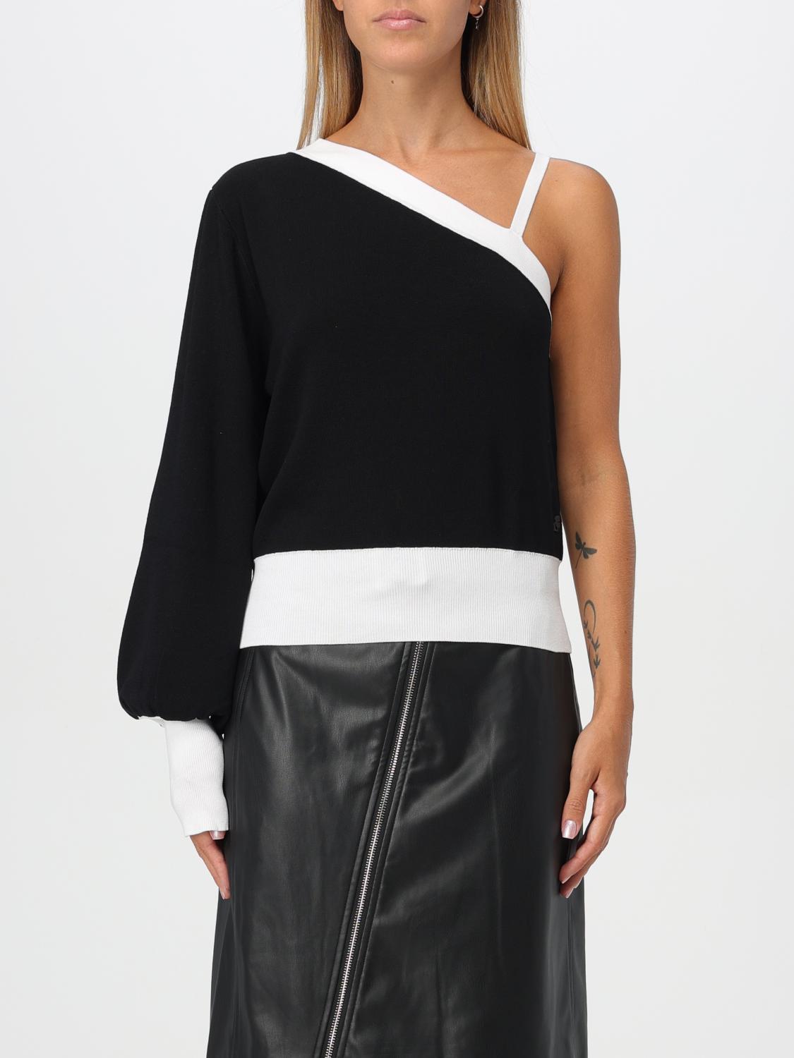 Karl Lagerfeld Essentials One-shoulder Jumper In Schwarz