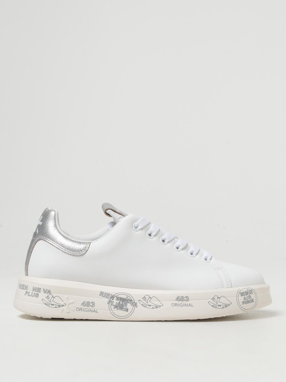 Shop Premiata Sneakers  Woman Color White In Weiss