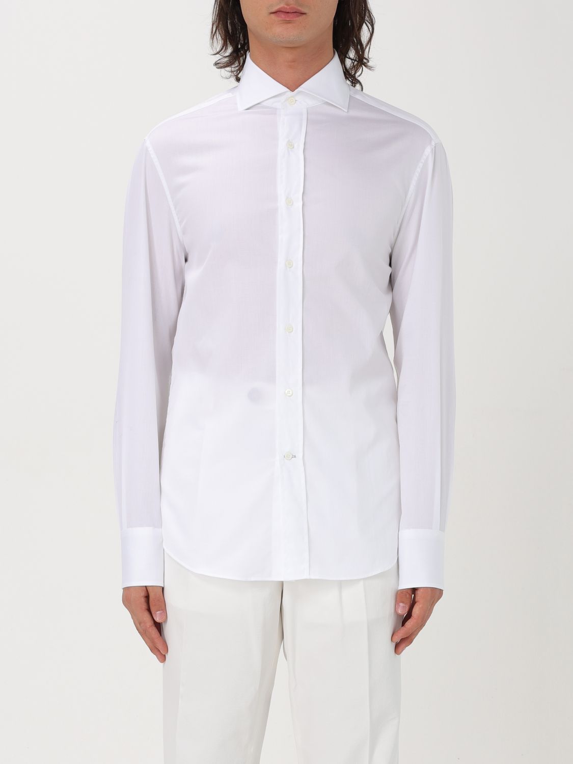 Shop Brunello Cucinelli Shirt  Men Color White In Weiss