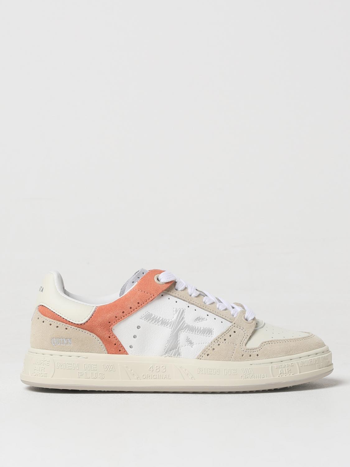 Shop Premiata Sneakers  Woman Color White In Weiss