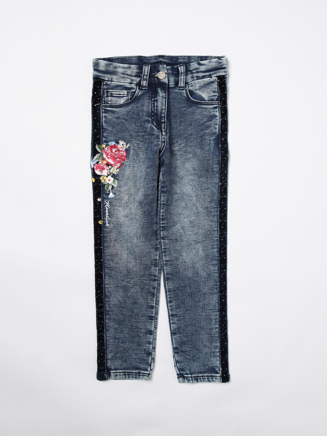 Shop Monnalisa Jeans  Kids Color Blue In Blau