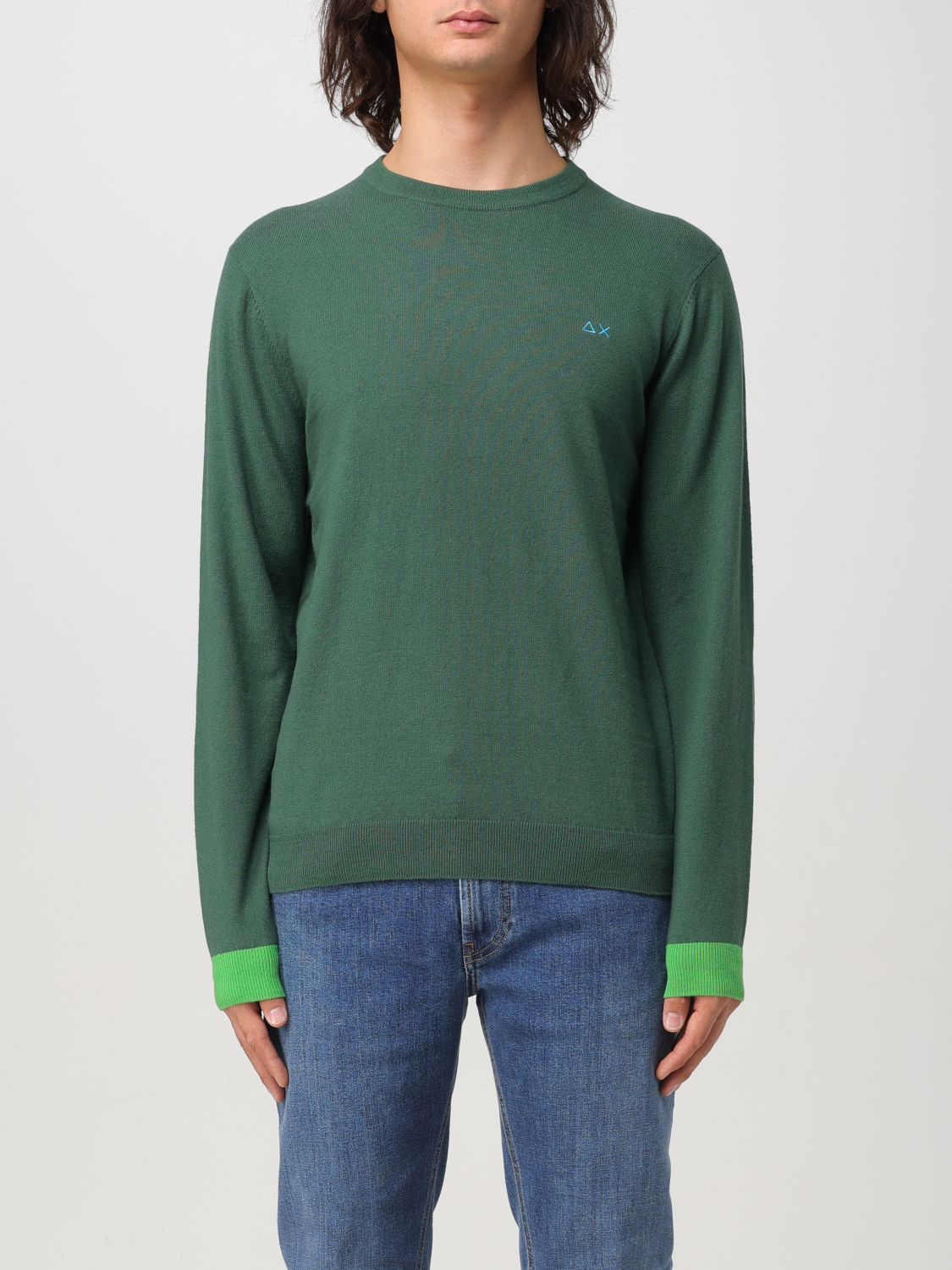 Sun 68 Sweatshirt  Men Color Green In 绿色