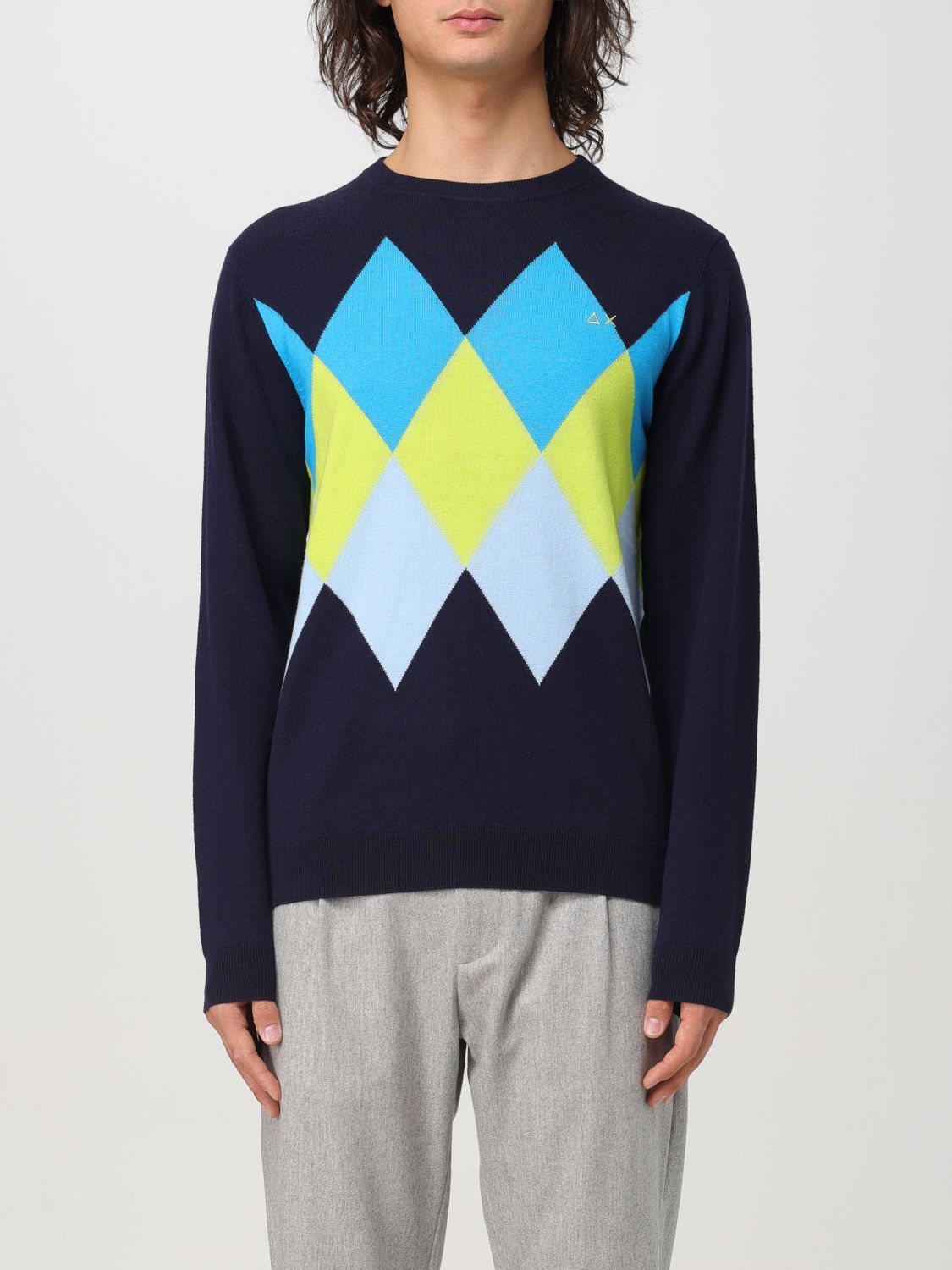 Sun 68 Sweatshirt  Men Color Blue In 蓝色