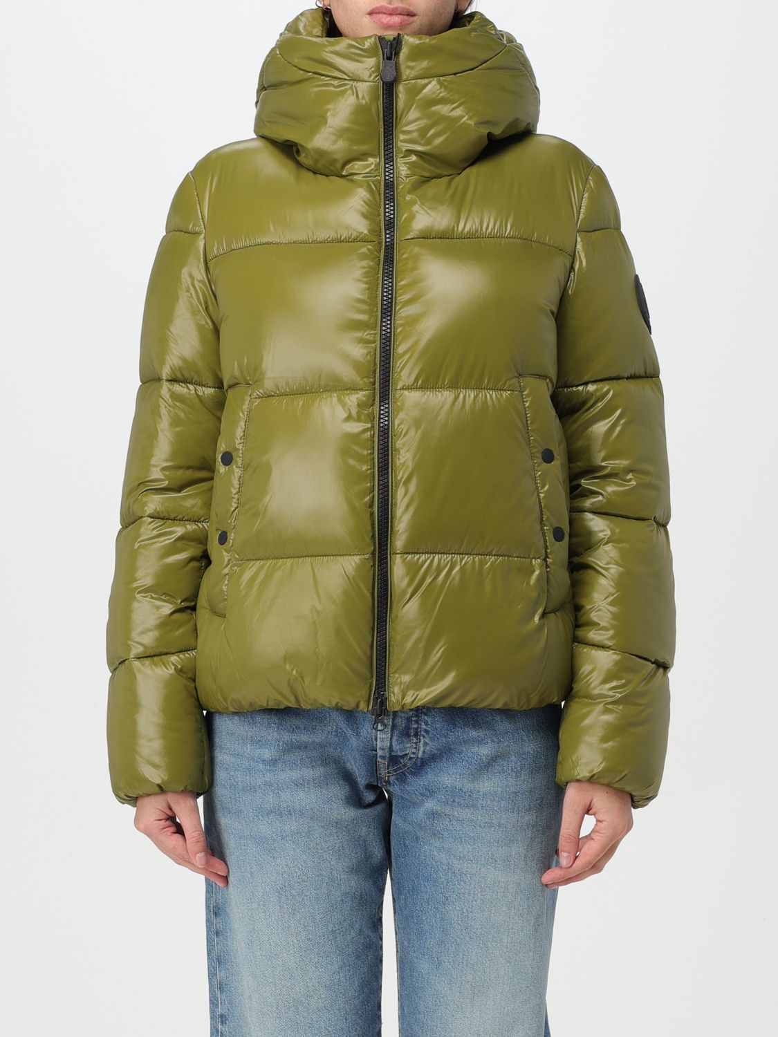 Save The Duck Jacket  Woman Color Green In 绿色