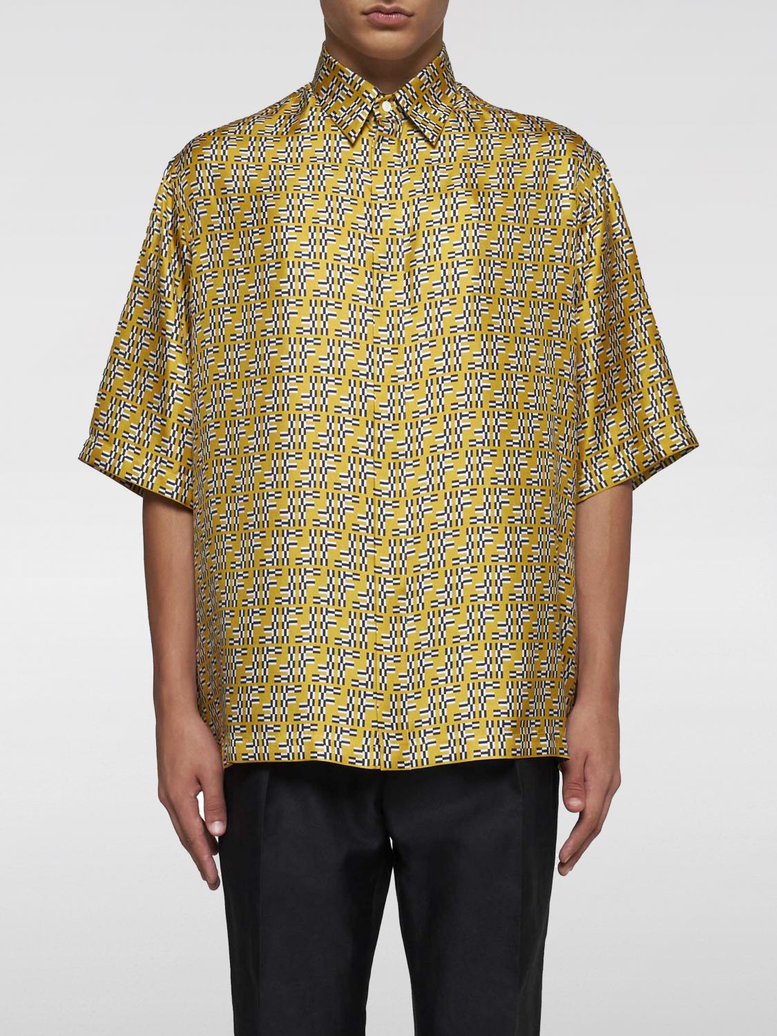 Fendi Ff Labyrinth Silk Shirt In Printed