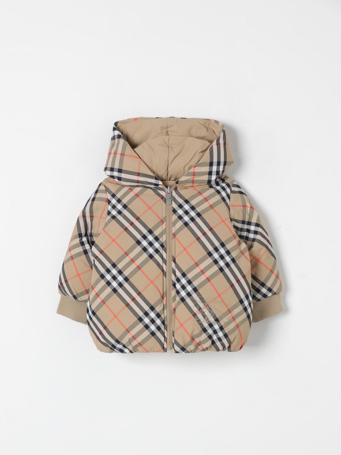 Shop Burberry Jacket  Kids Color Beige