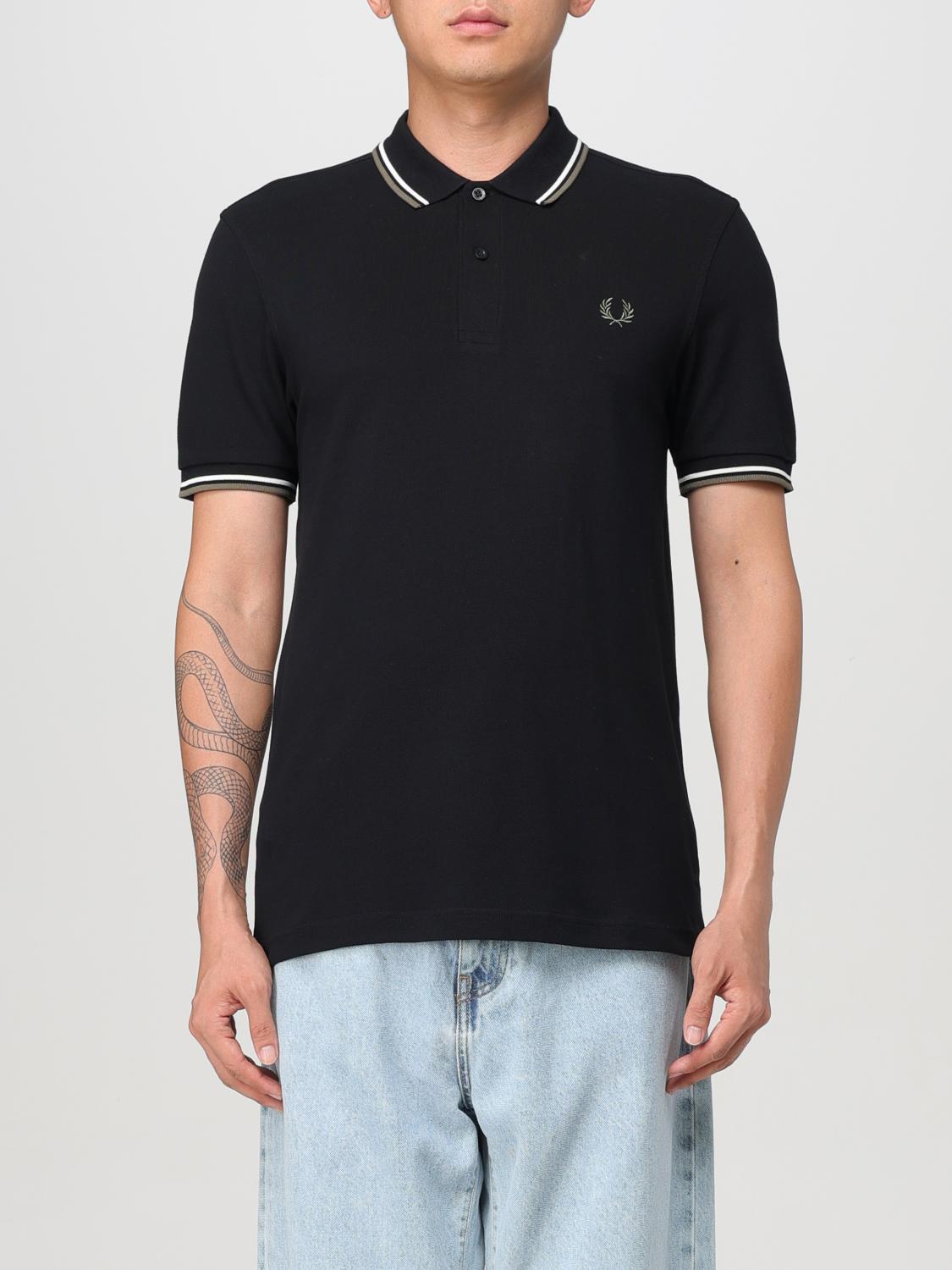 Shop Fred Perry Polo Shirt  Men Color Black