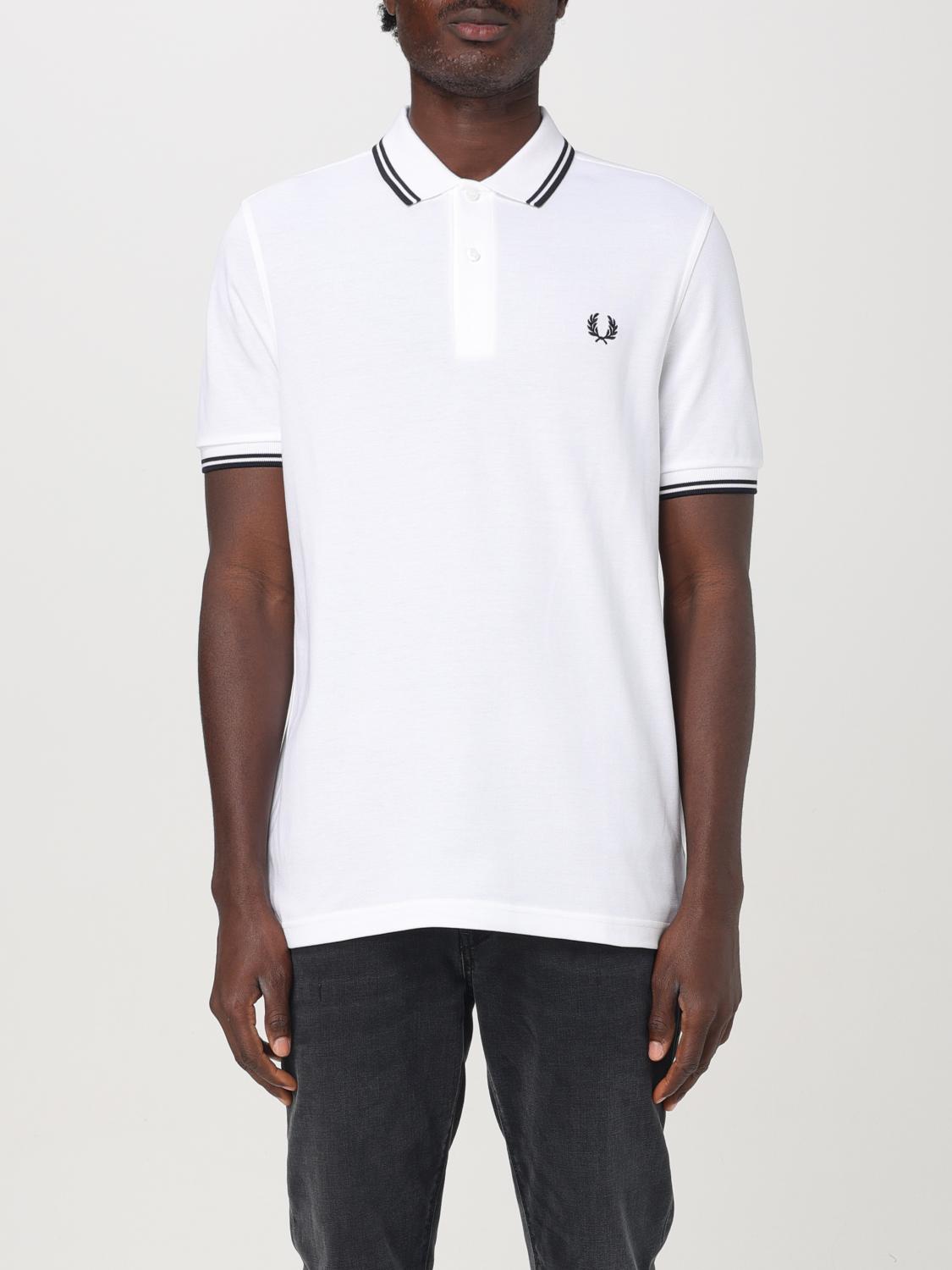 Fred Perry Twin Tipped Polo Shirt In White