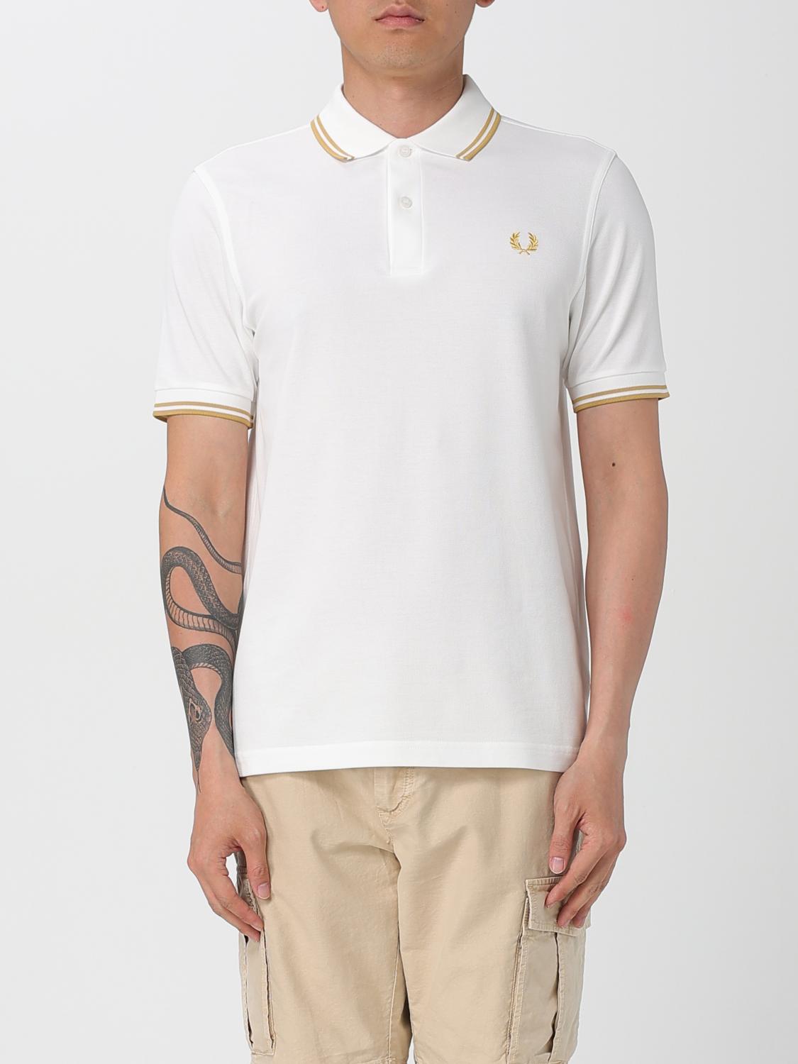 Fred Perry Twin Tipped Polo Shirt In White
