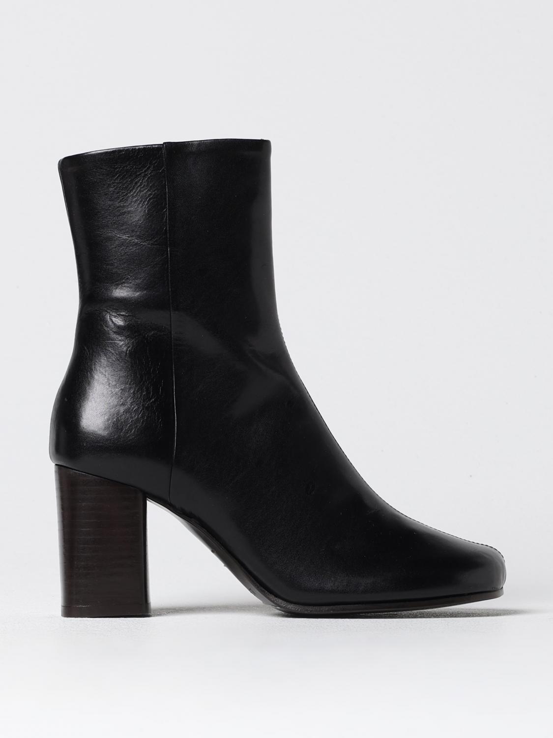 Shop Lemaire Flat Ankle Boots  Woman Color Black In Schwarz