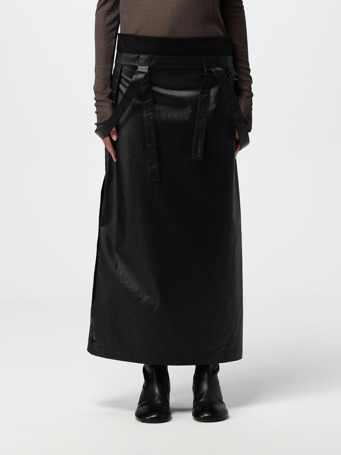 Shop Lemaire Skirt  Woman Color Black In Schwarz