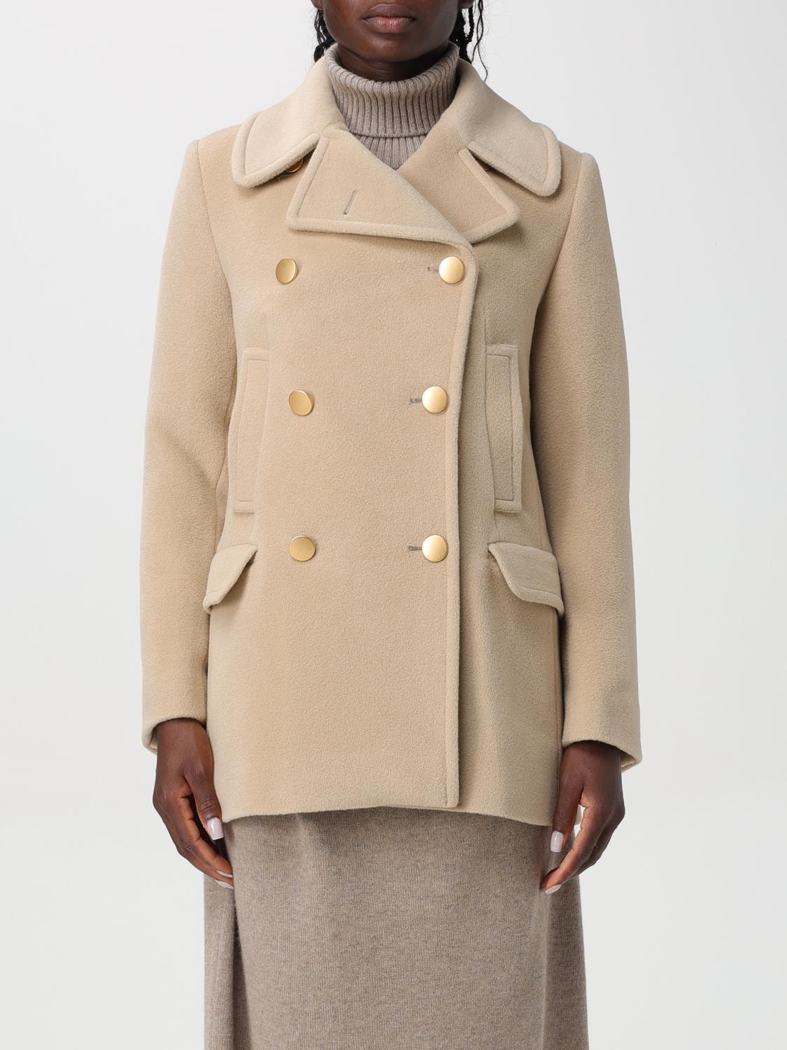 Shop Tagliatore Coat  Woman Color Beige