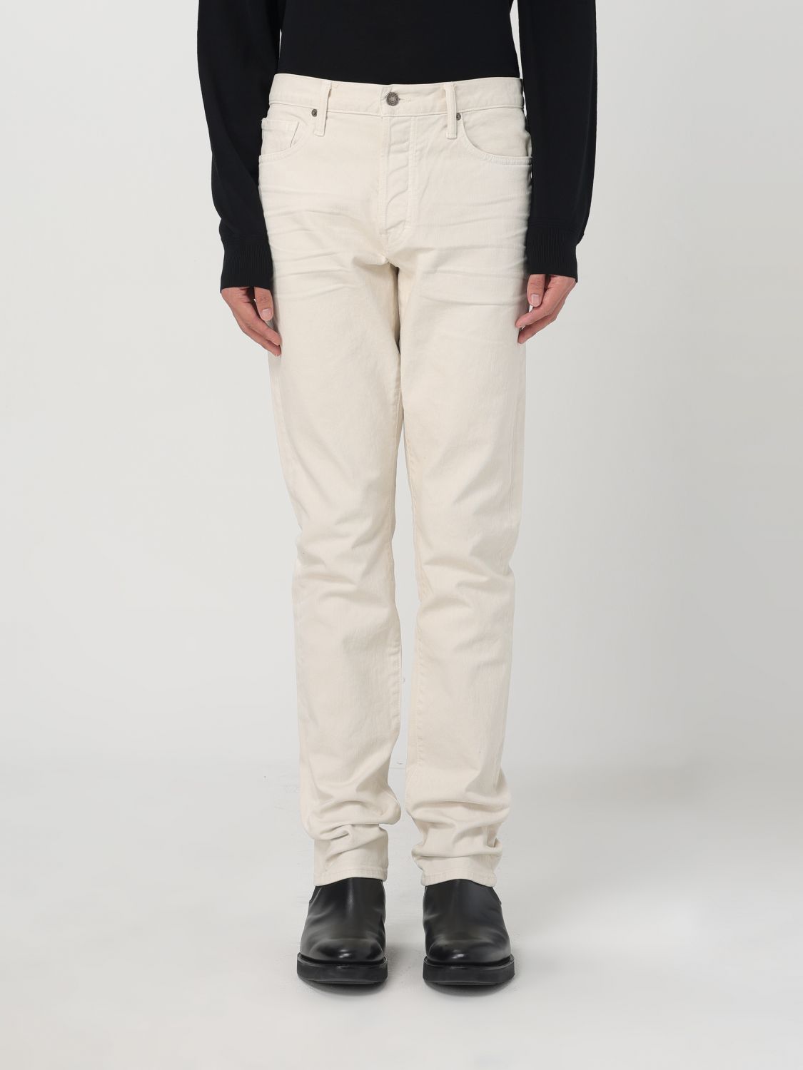 Shop Tom Ford Jeans  Men Color White In Weiss