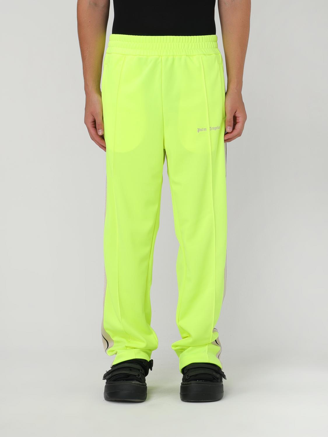 Shop Palm Angels Pants  Men Color Yellow In 黄色